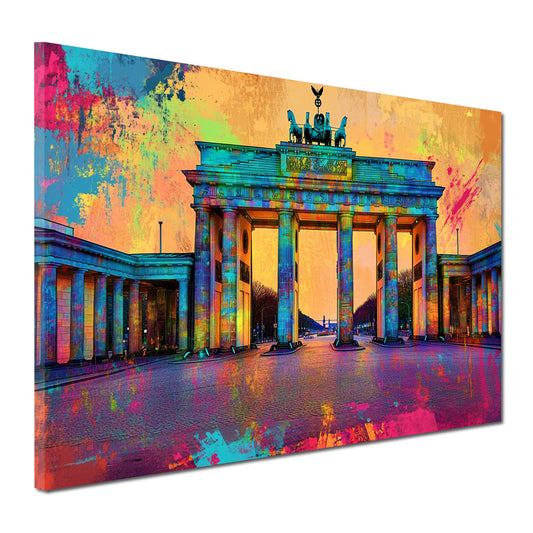 Wandbild Städte Brandenburger Tor Berlin Pop Art