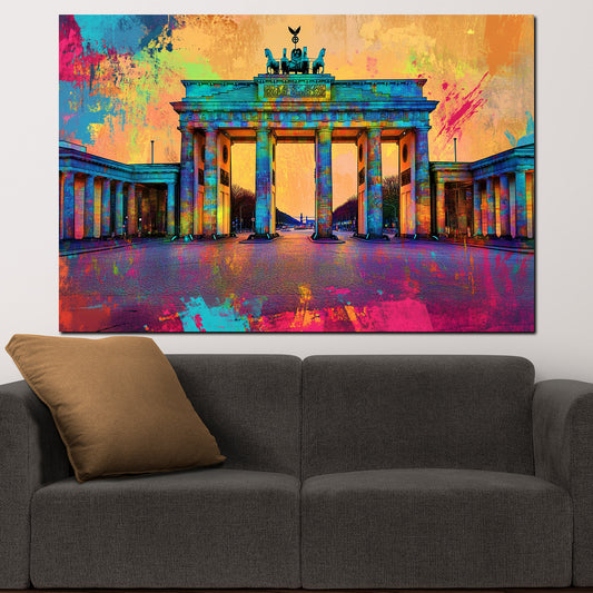 Wandbild Städte Brandenburger Tor Berlin Pop Art