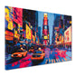 Wandbild Städte Pop Art New York Times Square Taxi bunt