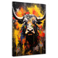 Wandbild Stier Pop Art abstrakt splatter