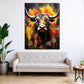 Wandbild Stier Pop Art abstrakt splatter