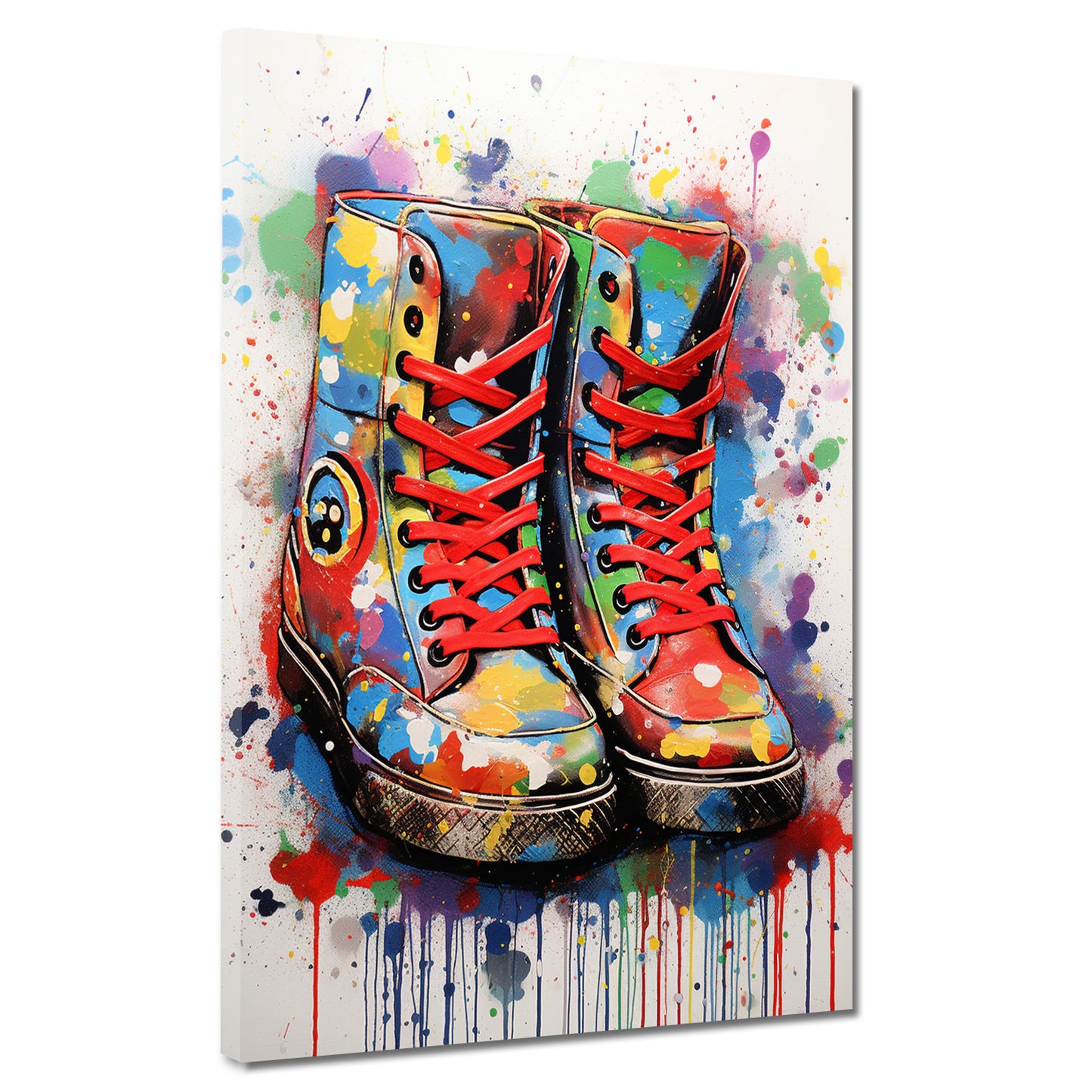 Wandbild Street Art Boots Graffiti