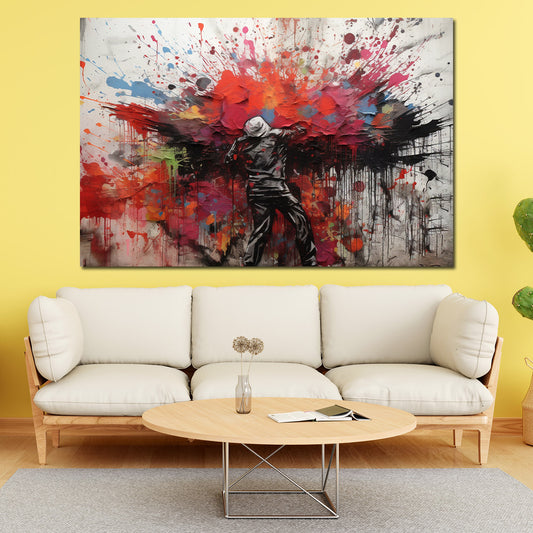 Wandbild Street Art Splatter abstrakt