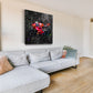 Wandbild Street Art rotes Motorrad Colour Splash
