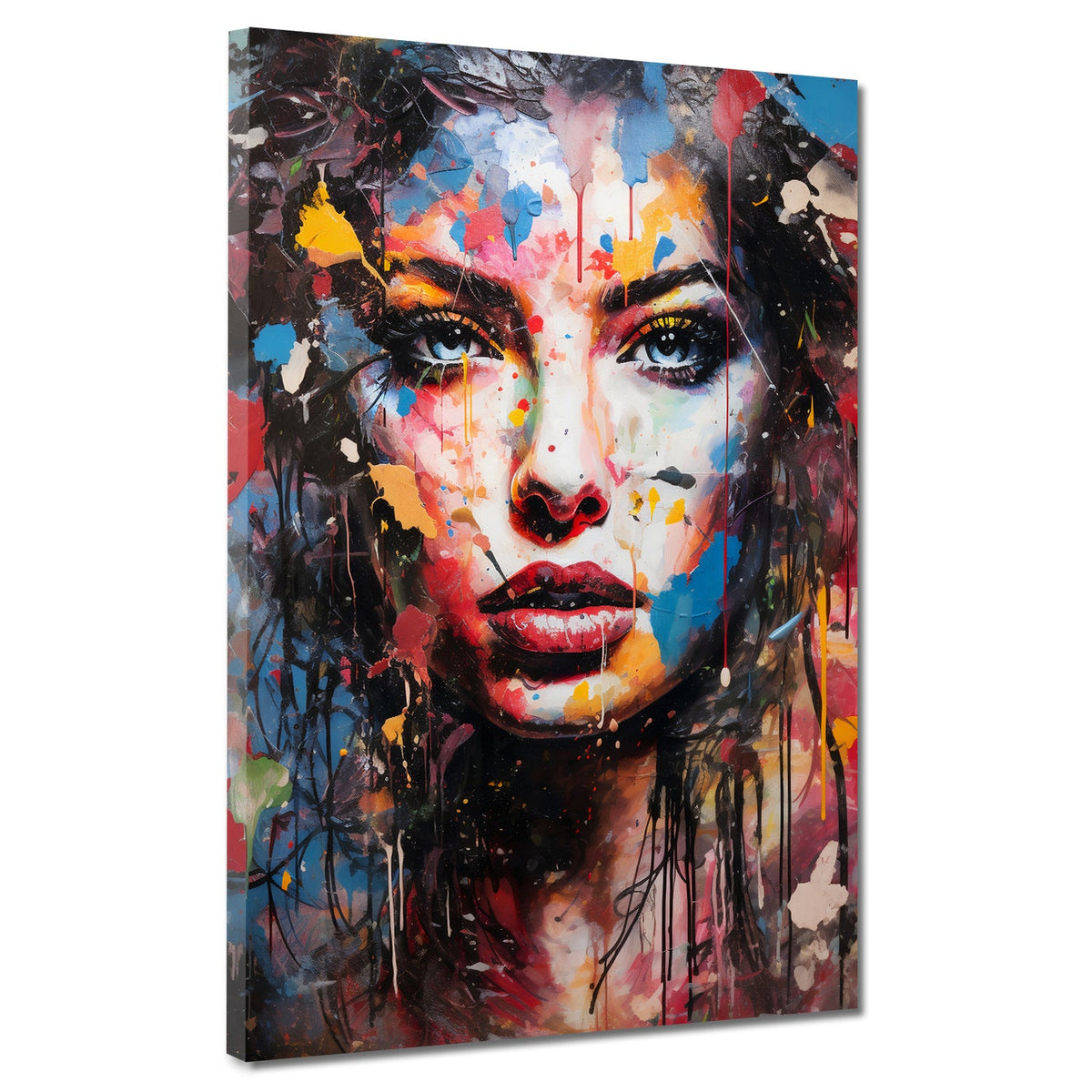 Frau im Colour Splash – Wandbild
