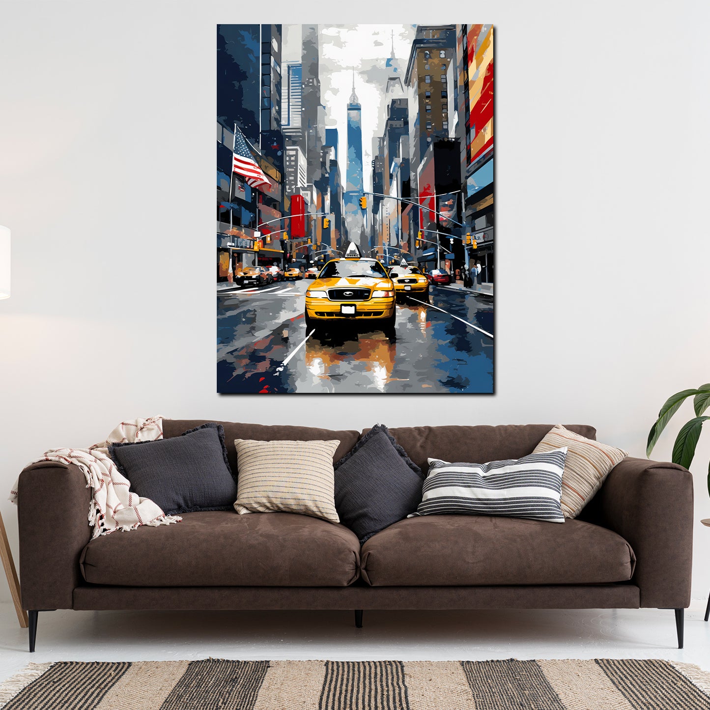 Wandbild Taxi in New York City Stadt USA