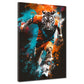 Wandbild Tiger als Sportler im dynamischen Pop Art Stil