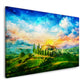 Wandbild Toskana Italien mit malerischer Landschaft und Sonnenuntergang
