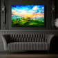 Wandbild Toskana Italien mit malerischer Landschaft und Sonnenuntergang