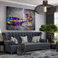 Whisky und Zigarre Graffiti als Leinwandbild