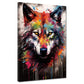 Wolf Pop Art Splatter – Wandbild