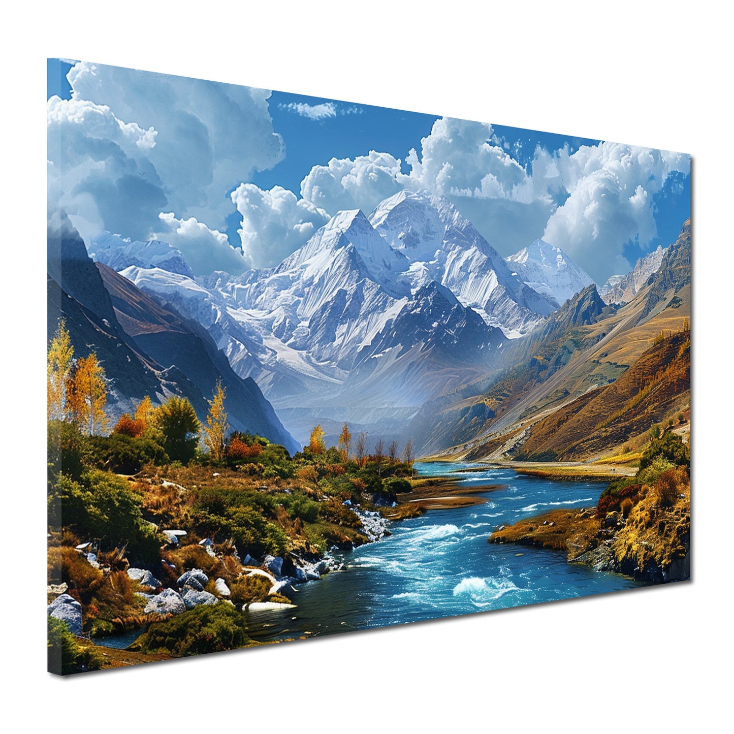 Wandbild Wunderschöne Landschaft mit Fluss