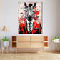 Wandbild Zebra abstrakt im Anzug Black Style