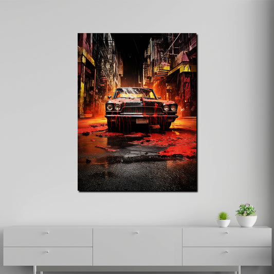 Wandbild abstrakt Auto Oldtimer