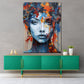 Wandbild abstrakt Beautiful Face Blue Style