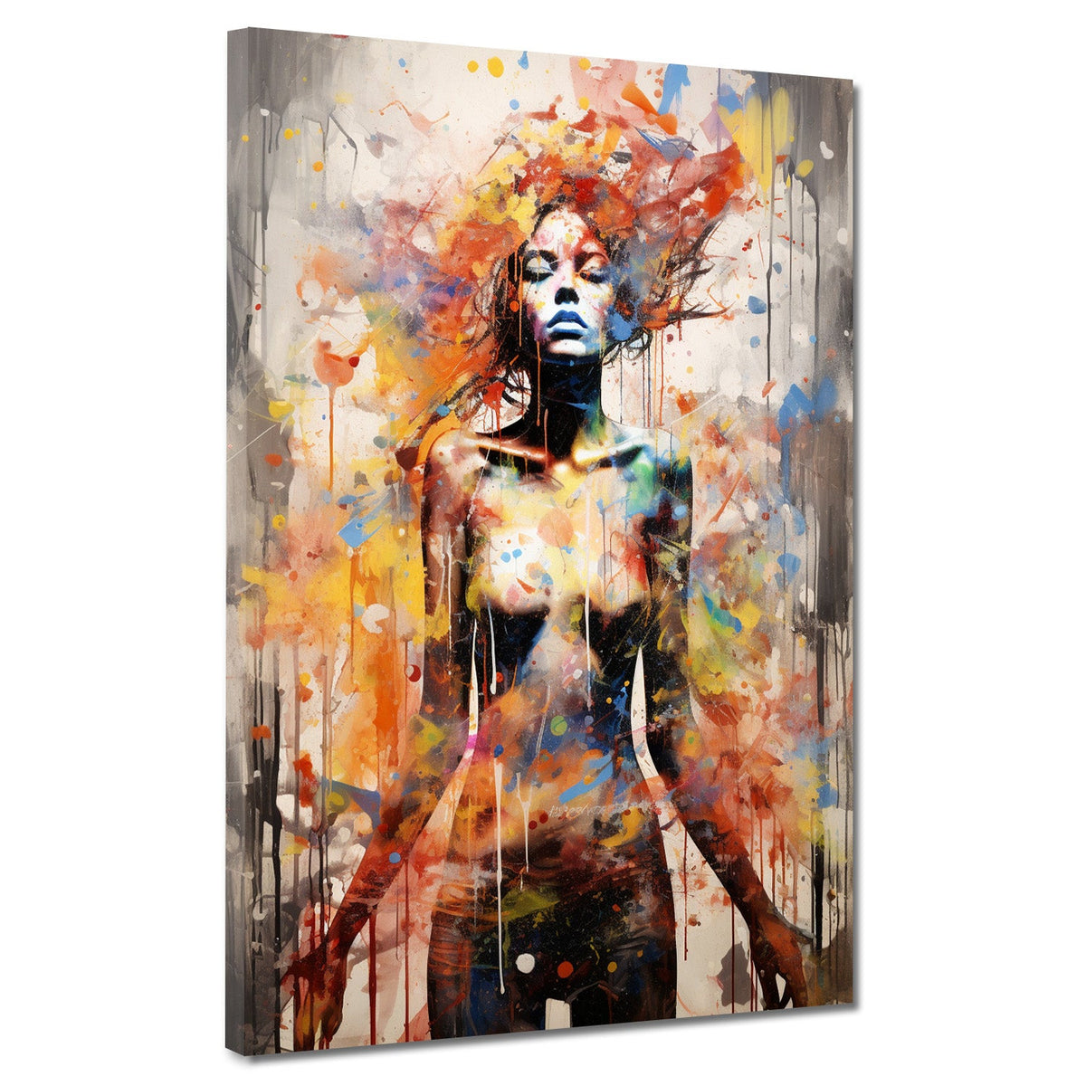 Frau frontal Pop Art Style – Wandbild