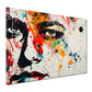 Wandbild abstrakt Gesicht Colour Pop Art