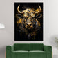 Wandbild abstrakt Goldener Bulle Black Style