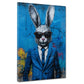 Hase im Anzug – Wandbild