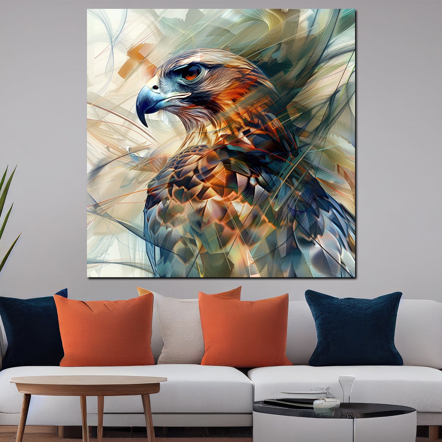 Wandbild abstrakt majestätischer Adler