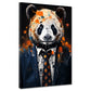 Wandbild abstrakt Panda im blauen Anzug Pop Art Splash