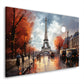Wandbild abstrakt Paris Eiffelturm