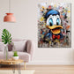 Wandbild abstrakt Pop Art Duck Portrait