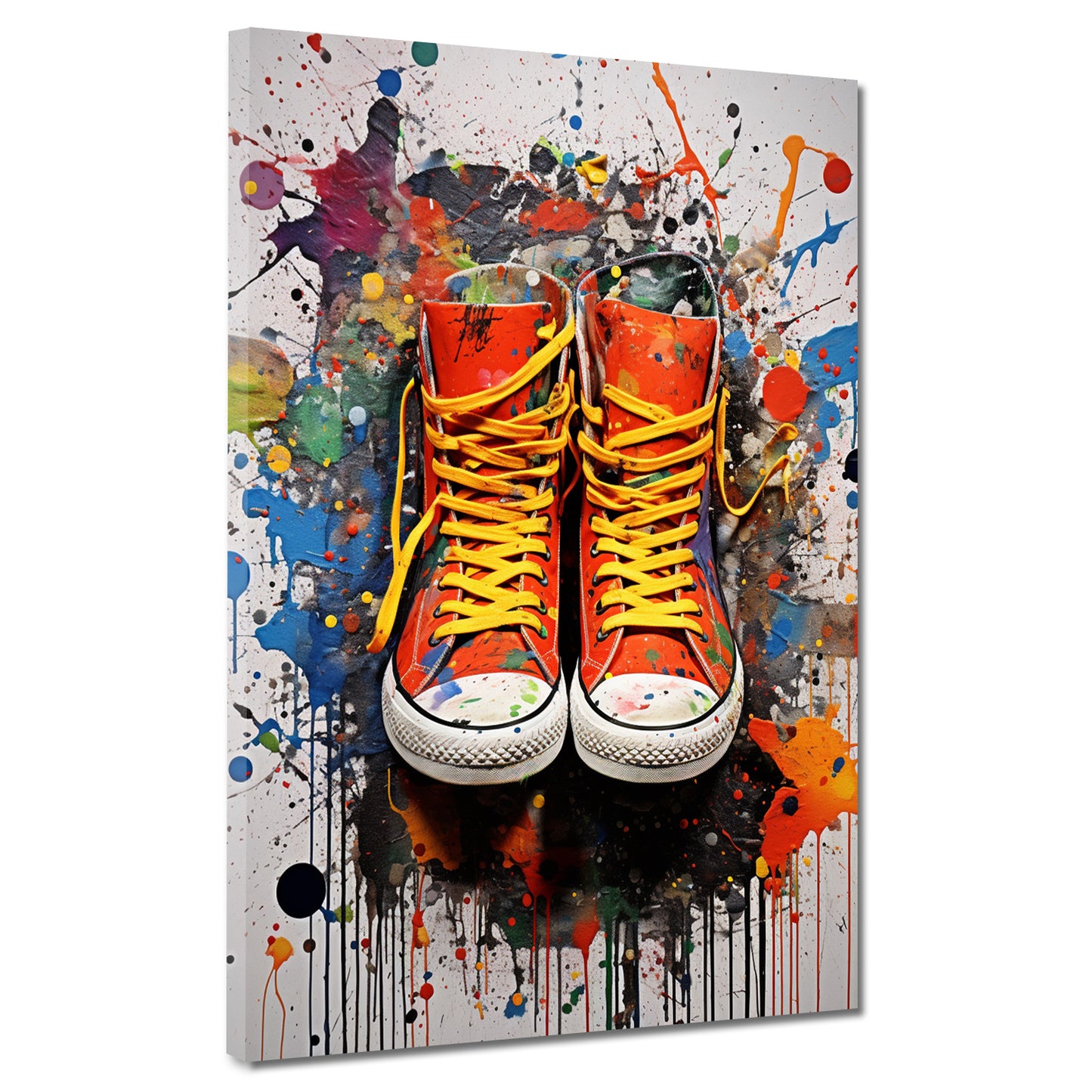 Wandbild abstrakt Schuhe Splash Street Art