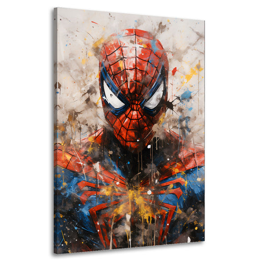 Spider Man Pop Art Wandbild abstrakt Colour Splatter Style