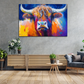 Wandbild abstrakt Stier Bulle Paint Style