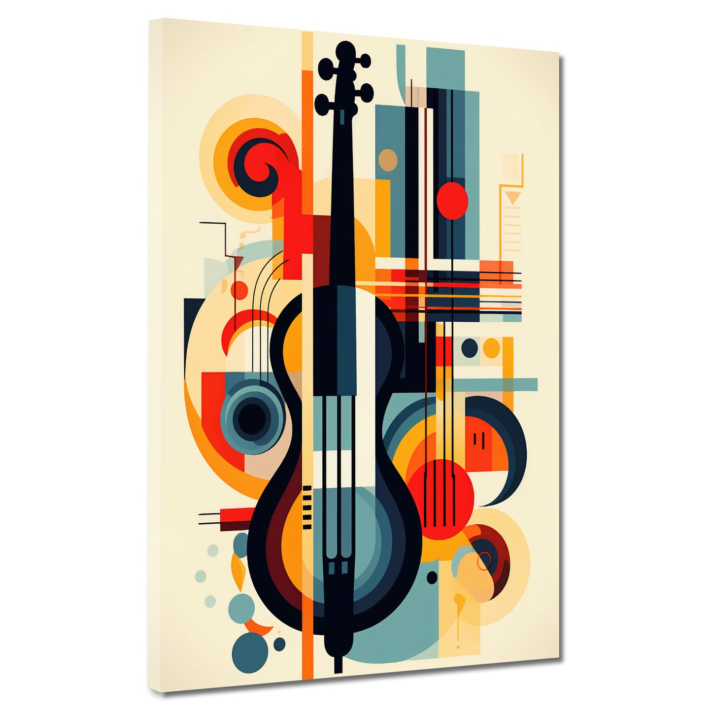 Wandbild abstrakt Violine Kunst Musik