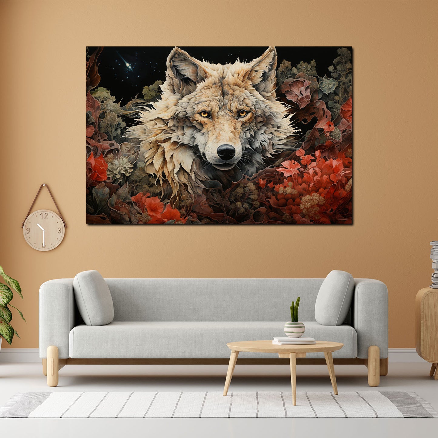 Wandbild abstrakt Wolf