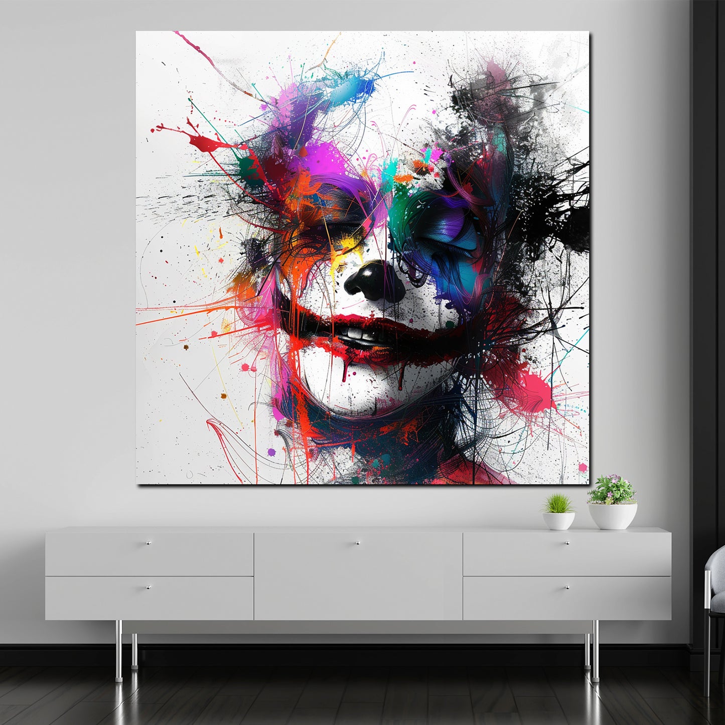 Wandbild abstrakt Joker im Pop Art