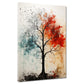 Kahler Baum in Rot und Blau – Wandbild