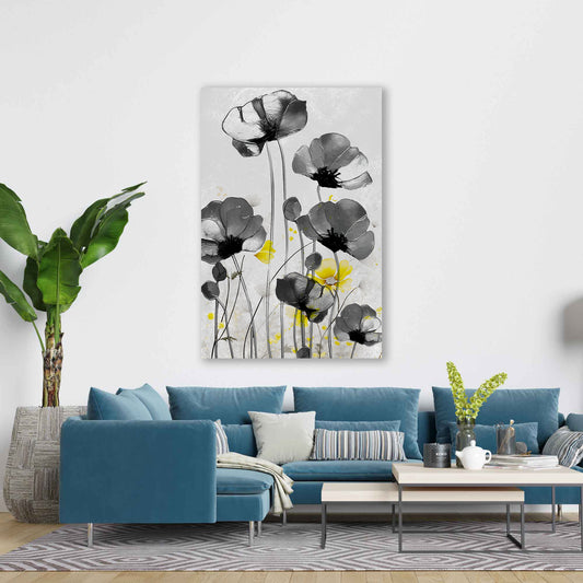 Wandbild abstrakt mit Blumen