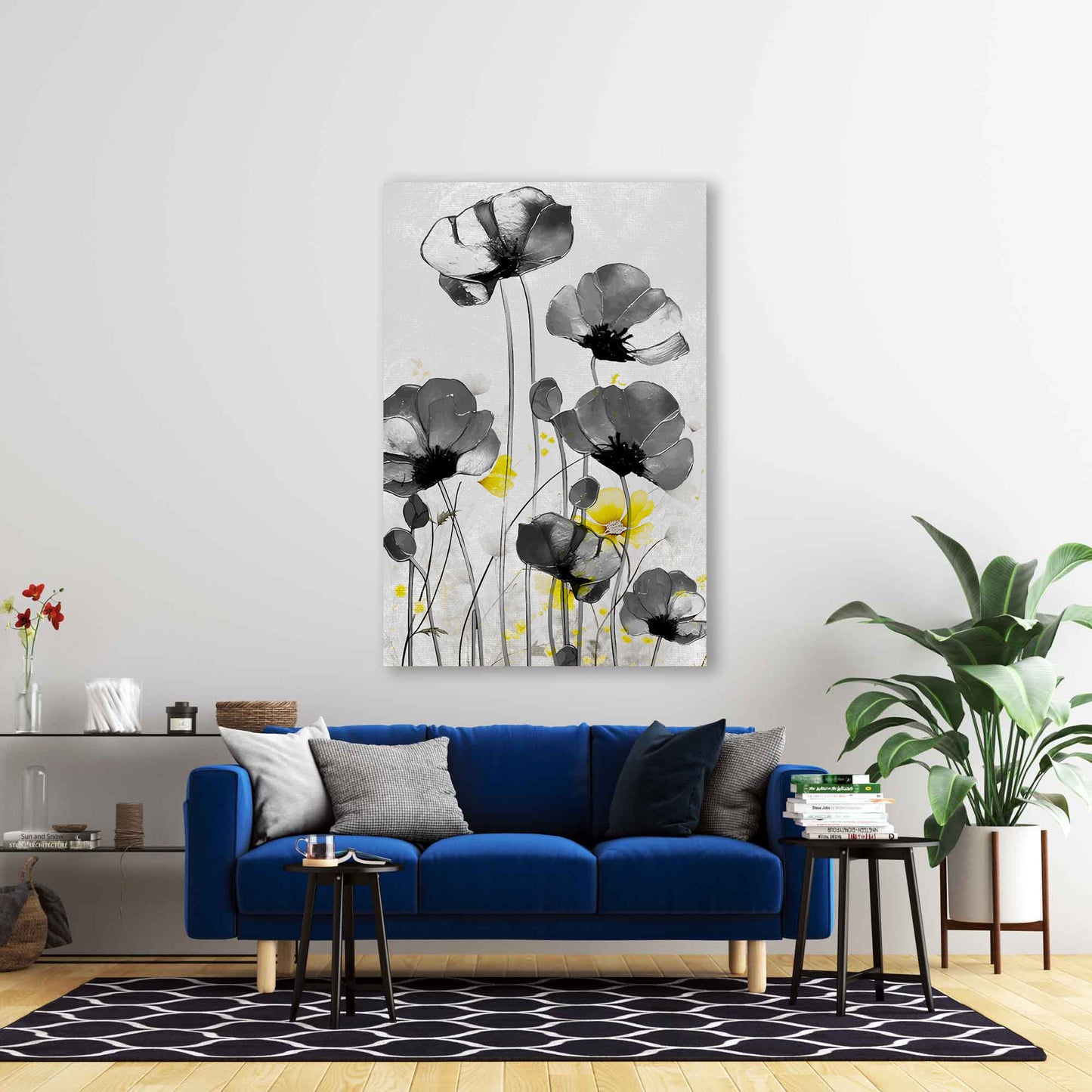 Wandbild abstrakt mit Blumen