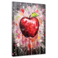 Wandbild abstrakt roter Apfel Pop Art