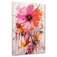Pinke Blume im Colour Splash – Wandbild