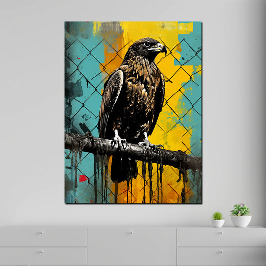 Wandbild abstrakt wunderschöner Adler Pop Art