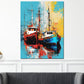 Wandbild abstrakt zwei Boote Painting Style