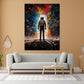 Wandbild abstrakte Kunst Astronaut, Pop Art Galaxie