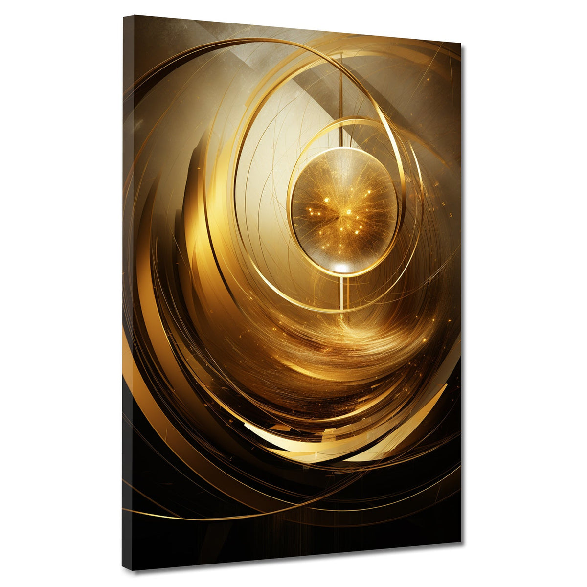 Abstrakte Kunst Gold – Wandbild