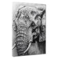 Wandbild alter Elefant schwarz weiß Portrait Weisheit