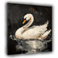 Wandbild anmutiger Schwan auf dunklem Wasser Ruhe Eleganz modern