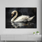 Wandbild anmutiger Schwan auf stillem Wasser Eleganz Harmonie modern
