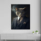 Wandbild charismatische Katze im Anzug & Zigarre Macht Stil modern