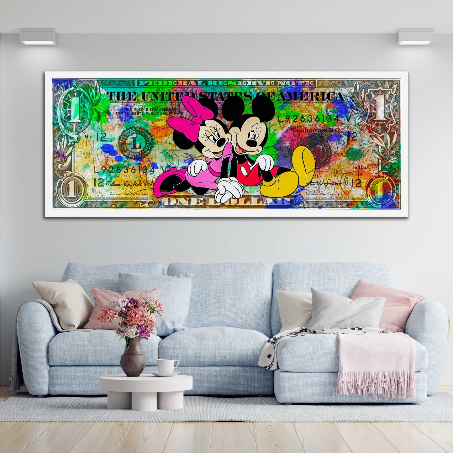 Wandbild Minnie Pop Art Kunstwerk, Comic