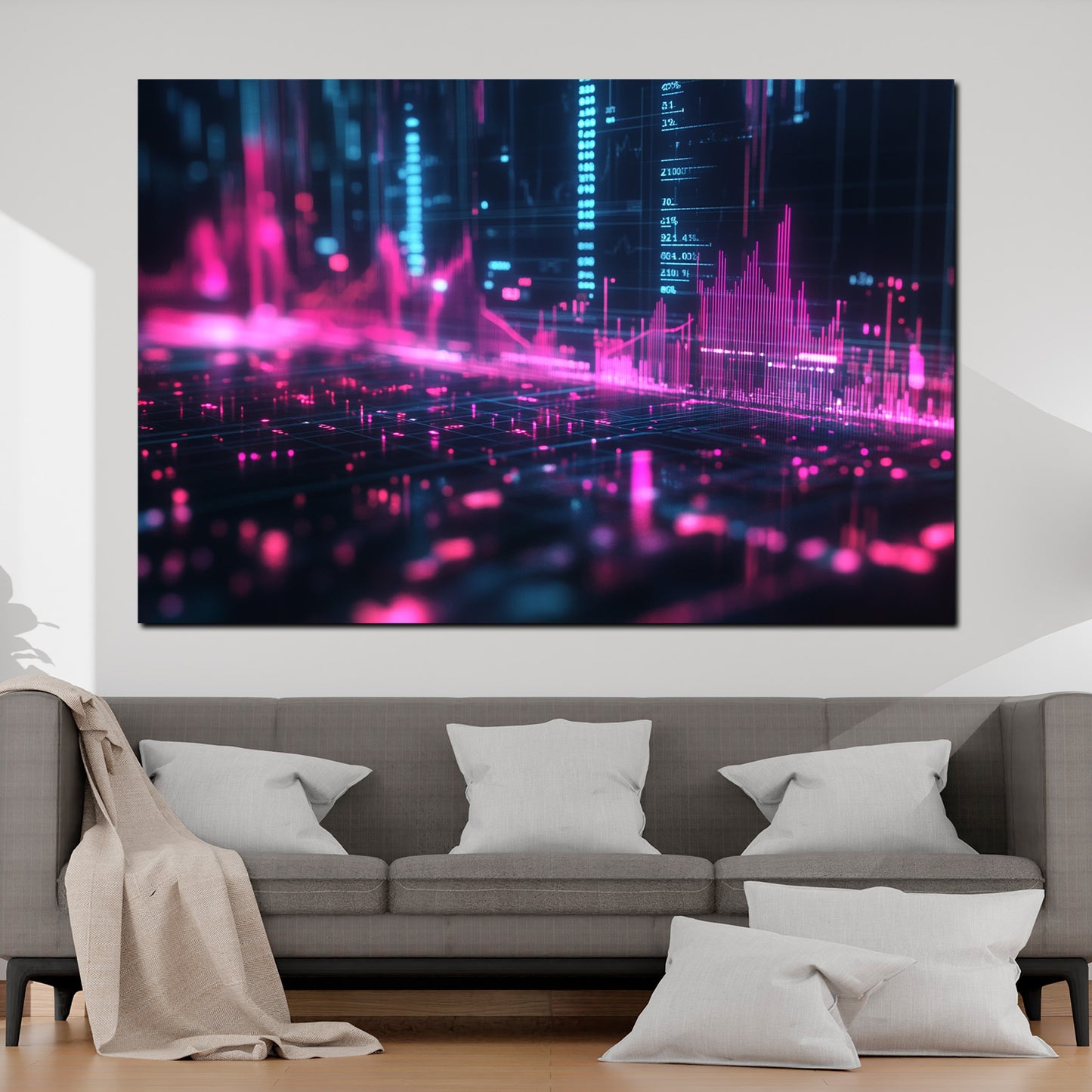 Wandbild digitale Finanzen Trading Börse modern abstrakt