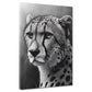 Wandbild eleganter Gepard schwarz weiß Ausdruck