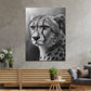 Wandbild eleganter Gepard schwarz weiß Ausdruck